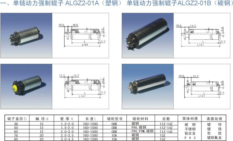 單鏈動(dòng)力強(qiáng)制輥?zhàn)?ALGZ2-01A（塑鋼）